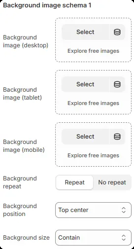 Background image schema