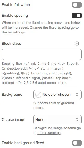 General Settings